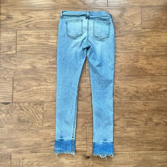 Rag & Bone Jeans Women's Size 27 The Skinny Portland Light Wash Raw Hem - Picture 2 of 13